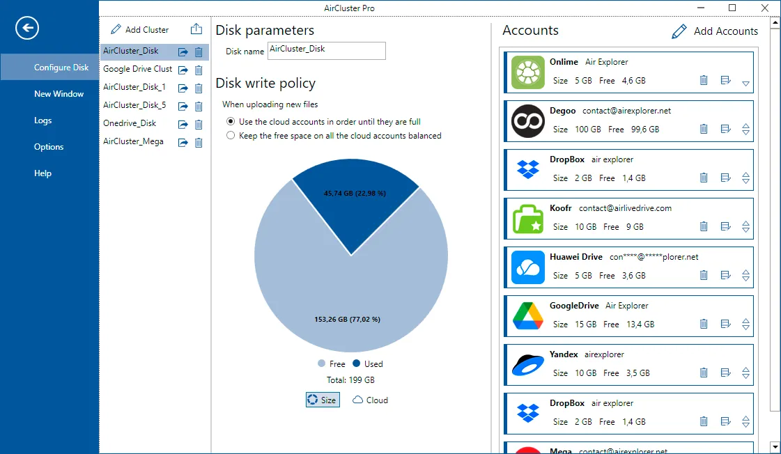 Manage your files in a cloud cluster
