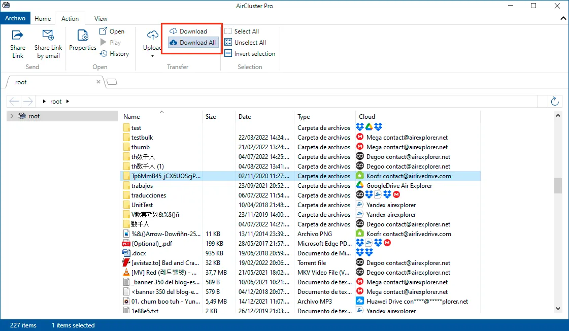 Manage your files in a cloud cluster