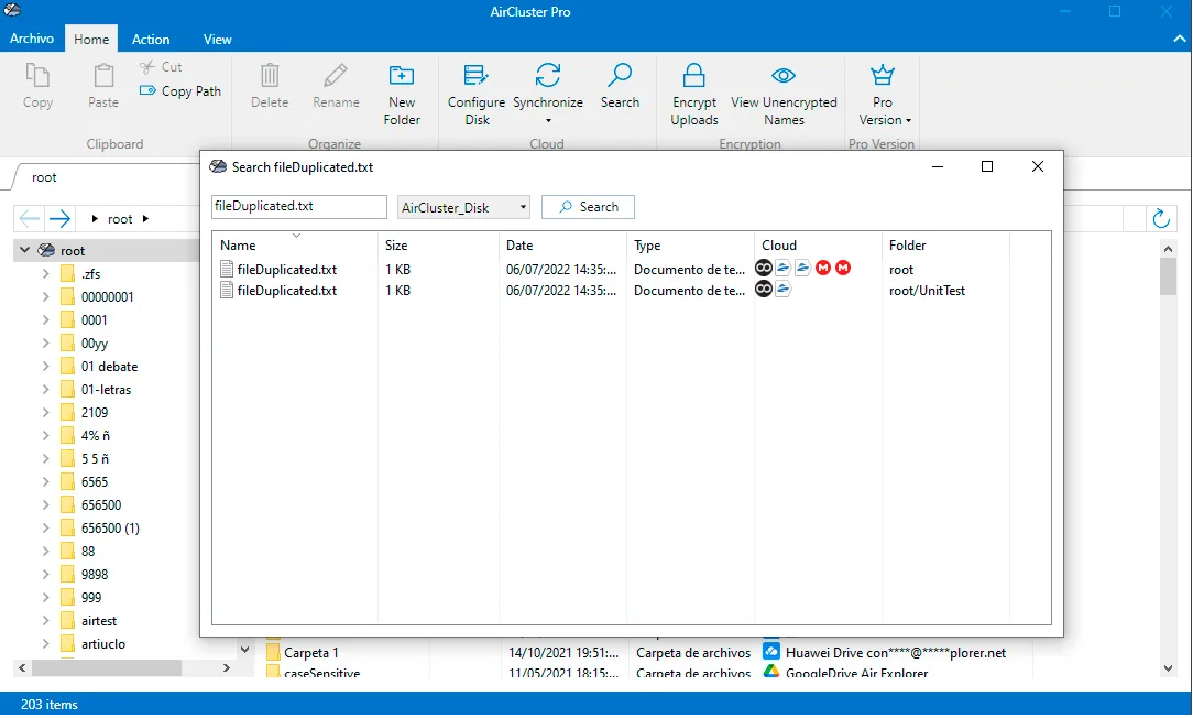Find and manage duplicate files in your cluster with the search tool
