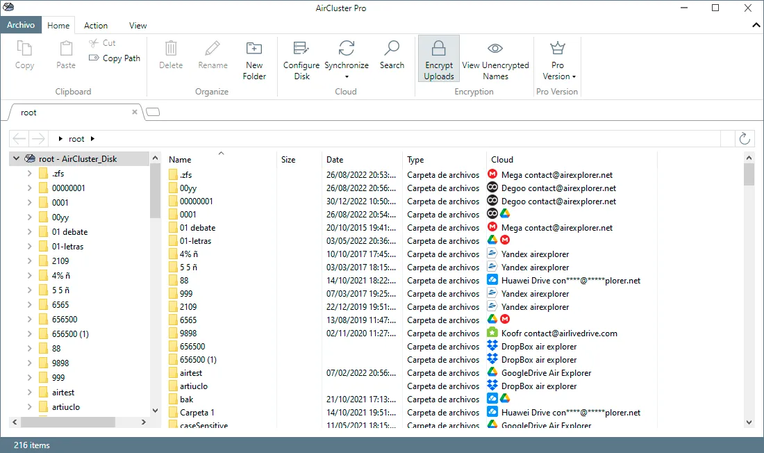Upload all your files from your hard drive