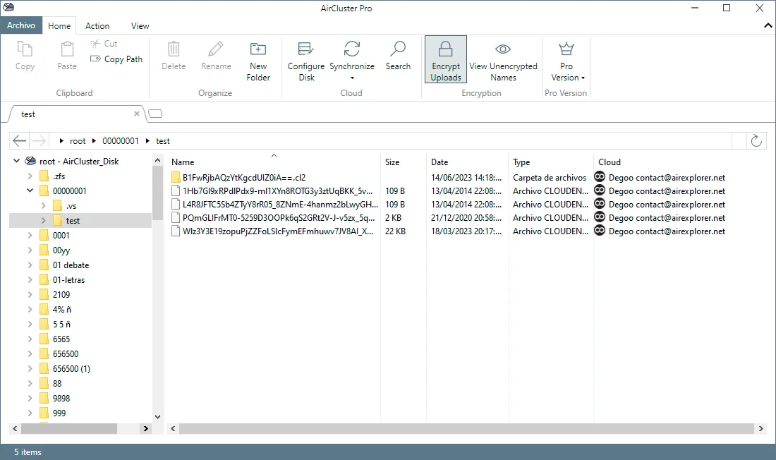Encrypt uploads with Air Cluster