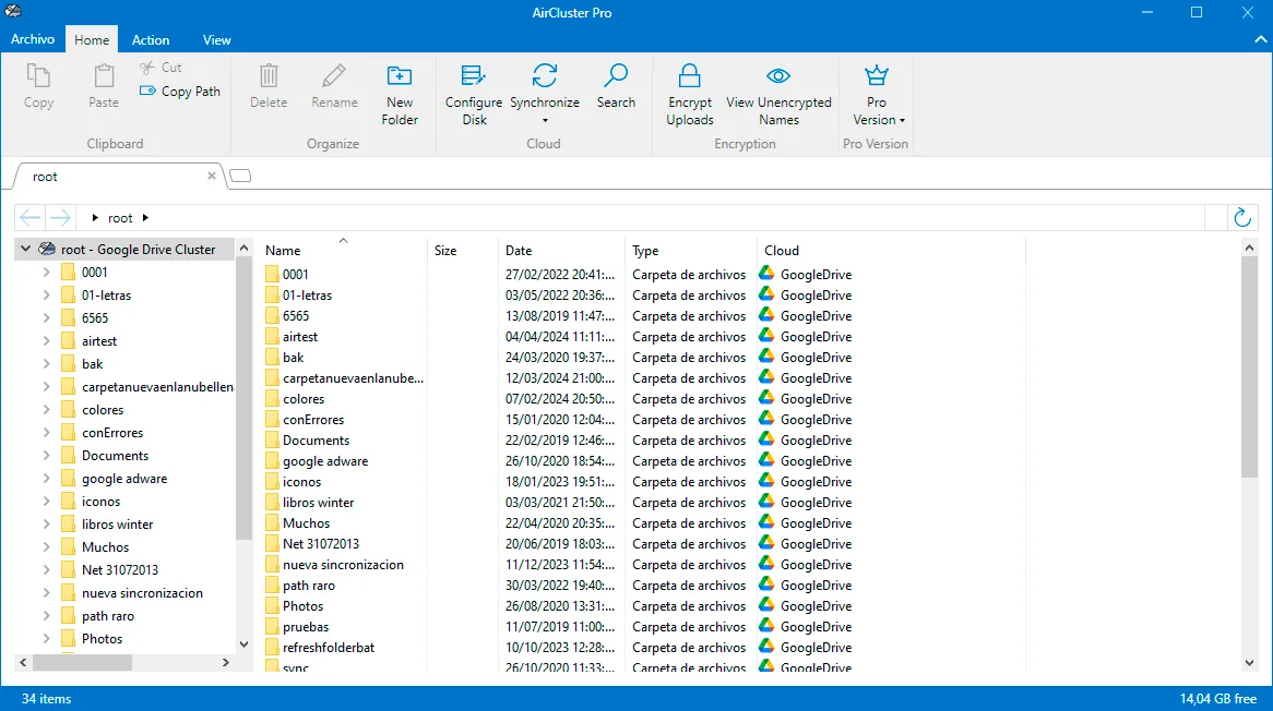 Transfering Google Drive files with Air Cluster