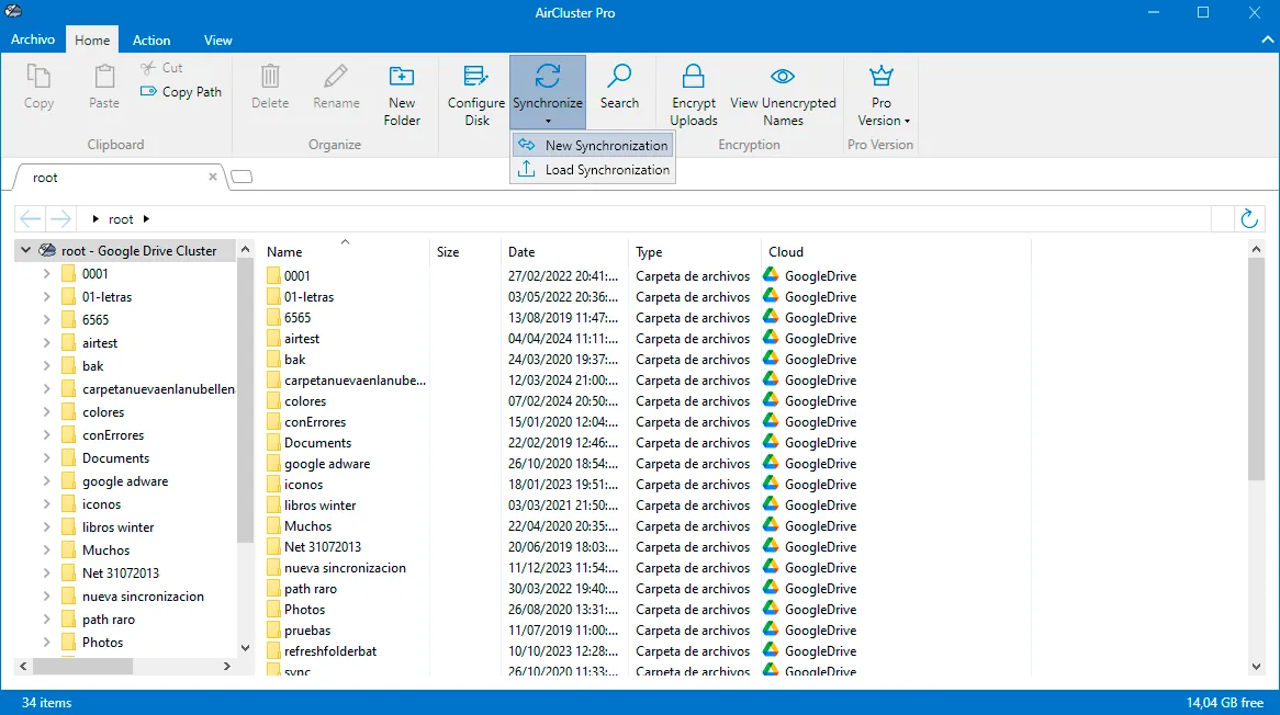 Synchronizare files in Air Cluster