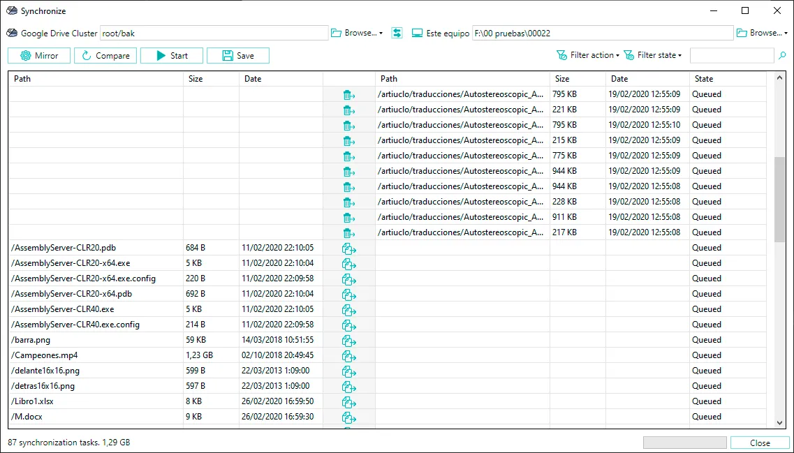 File synchronization tool in Air Cluster